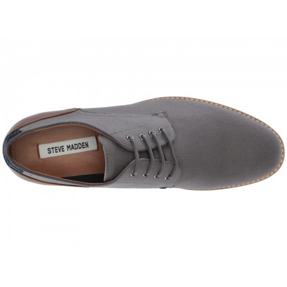 STEVE MADDEN Men\'s Gray Canvas Oxfords Shoes main image 5